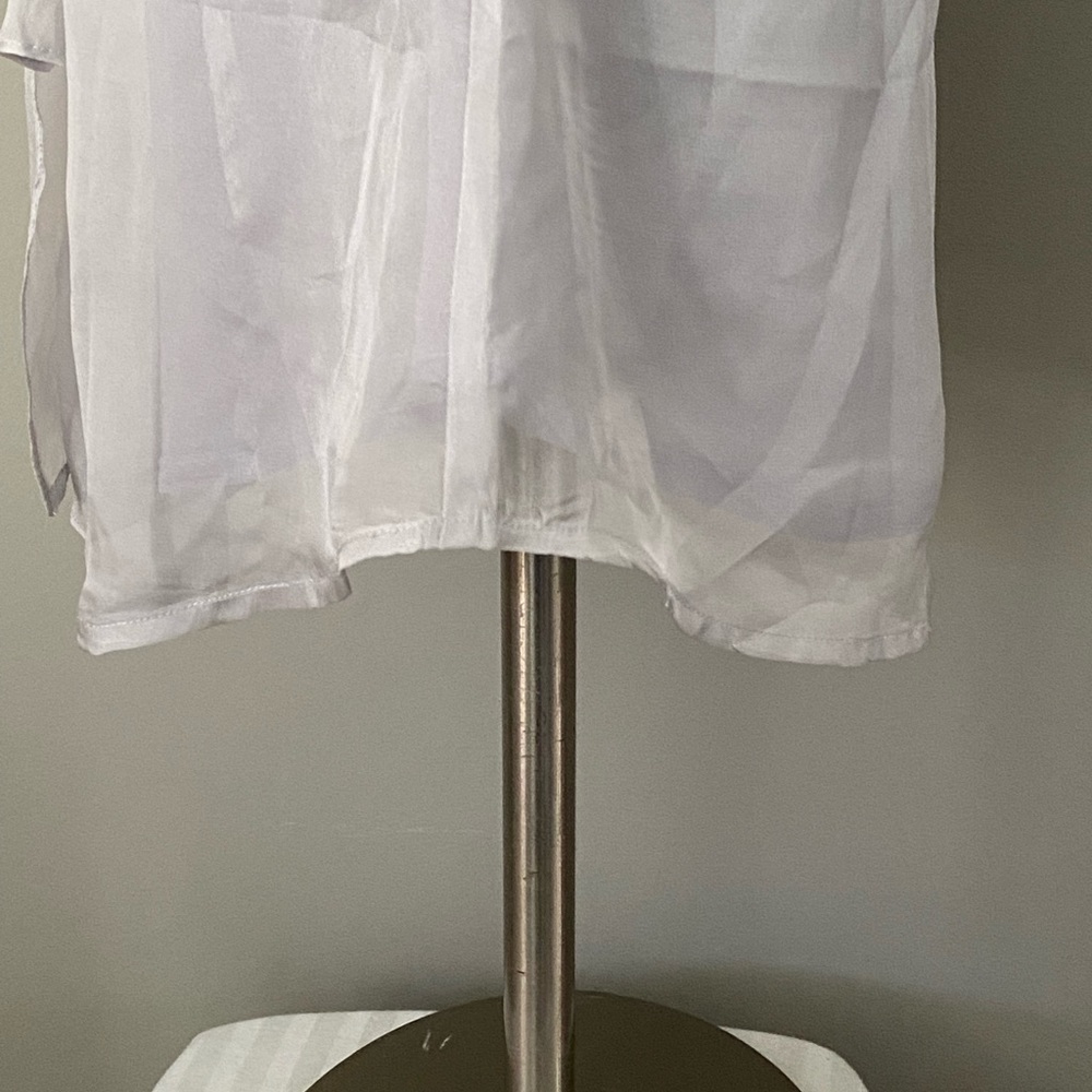Dahiny Jr Size S Silver Sheer Gray dress 10” side zipper new w/tags hand wash - Picture 4 of 5